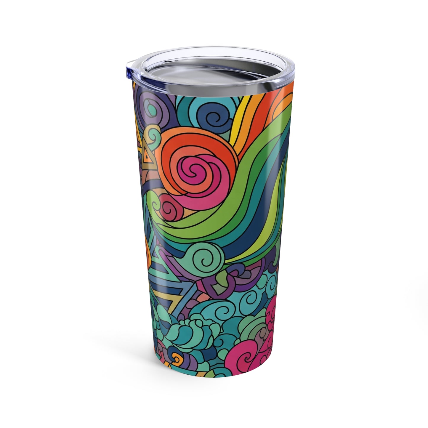 20 Oz Stainless Steel Tumbler With Double Wall Vacuum Insulation Spill Resistant Travel Mug Printed Dishwasher Safe