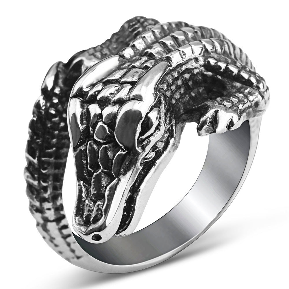 Mens Ring Titanium Steel Electroplated Fashion Jewelry