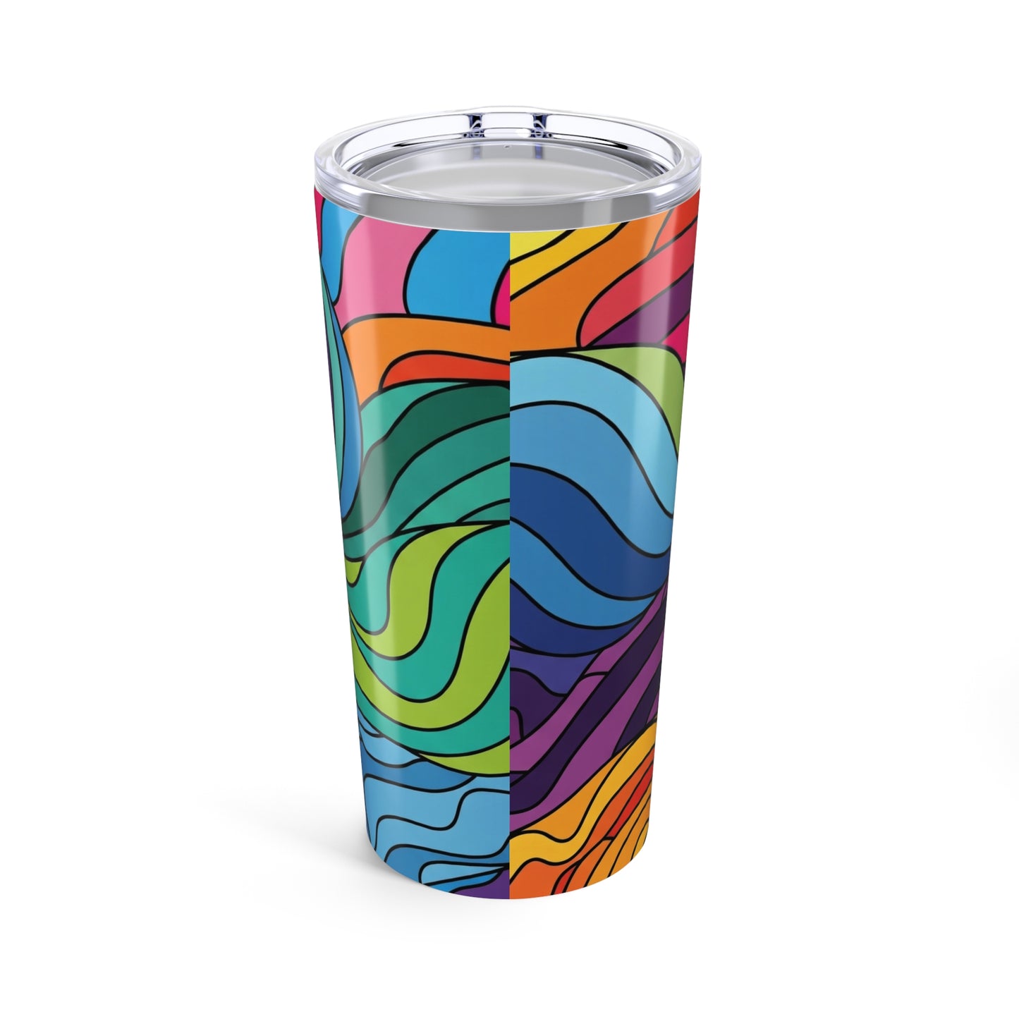 20 oz Stainless Steel Printed Tumbler with Double Wall Vacuum Insulation Travel Mug Leak Proof with Lid