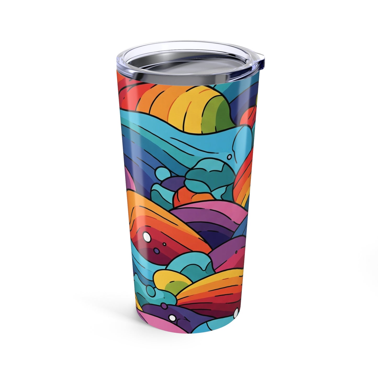 20oz Stainless Steel Tumbler Double Wall Vacuum Insulated Spill Resistant Bpa Free Printed Hot And Cold Beverage