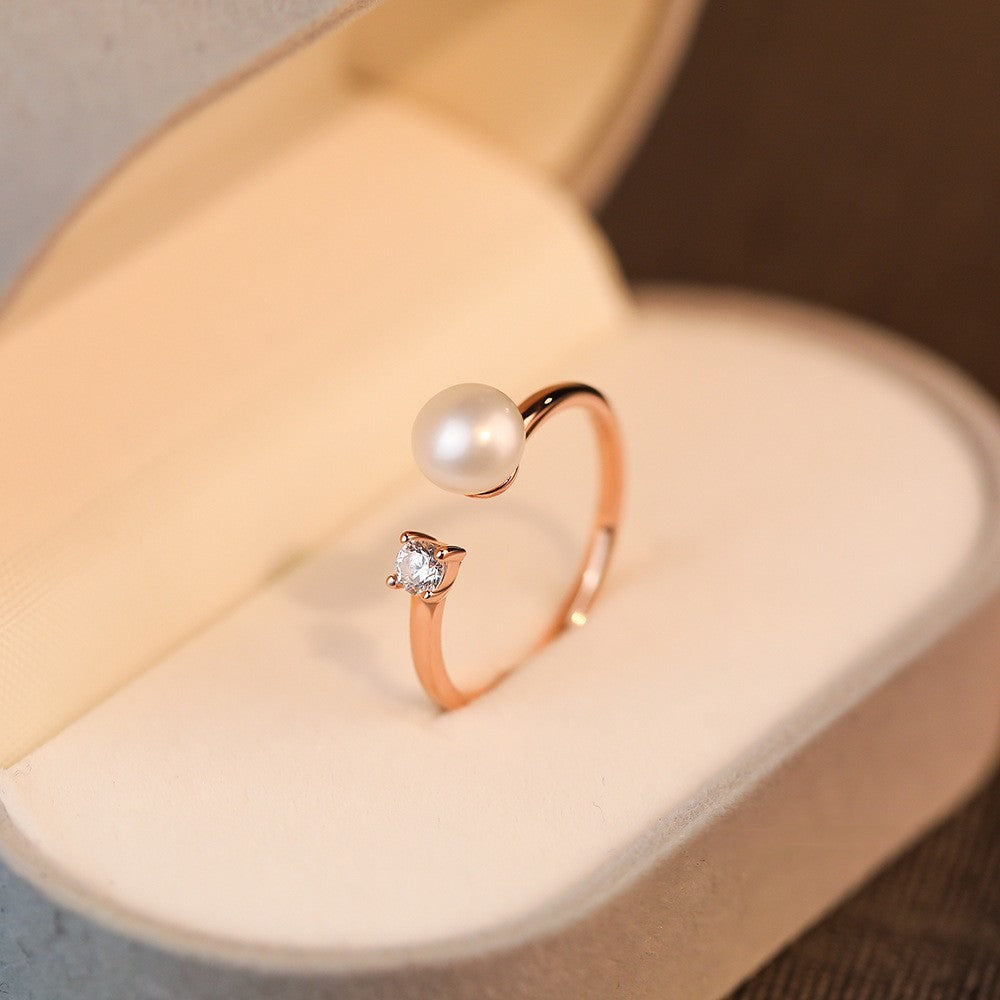 Elegant Adjustable Copper Ring For Women Gift Jewelry
