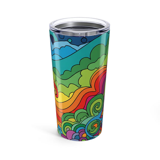 20oz Stainless Steel Tumbler With Double Wall Vacuum Insulation Leak Proof Lid Printed For Hot And Cold Drinks
