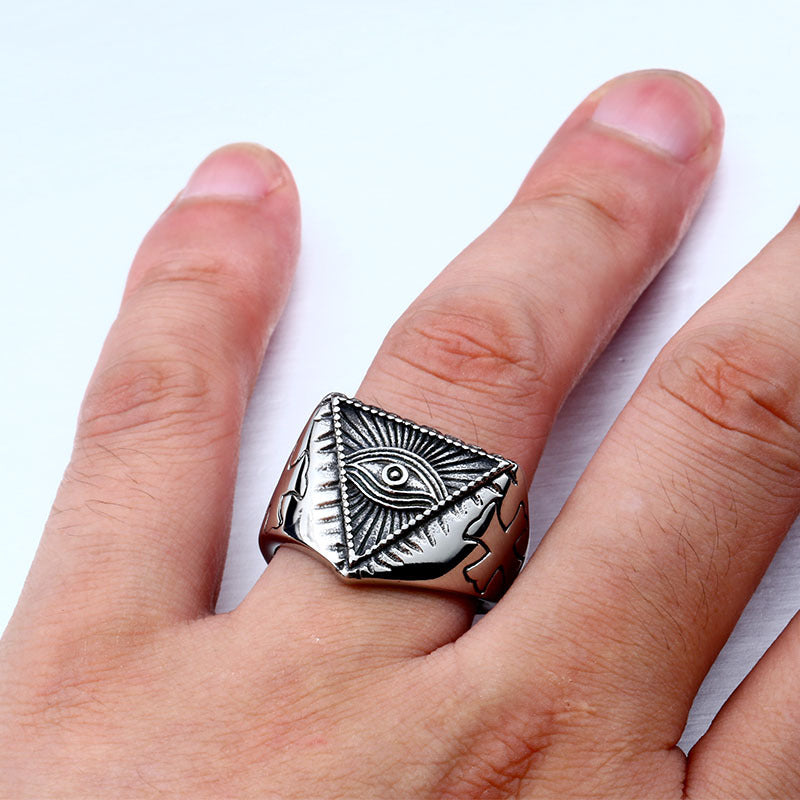 Stainless Steel Mens Rings Width 20MM Height 18MM Thickness 4MM Specifications Material Reference Only Prevail