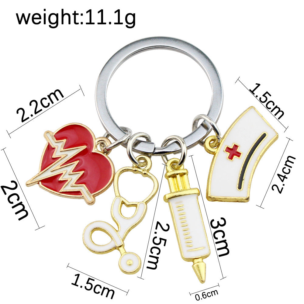 Love Heart Buckle Pendant Keychain Alloy Keyring For Bags Purses And Keys Cute Decorative Accessory Gift Charm