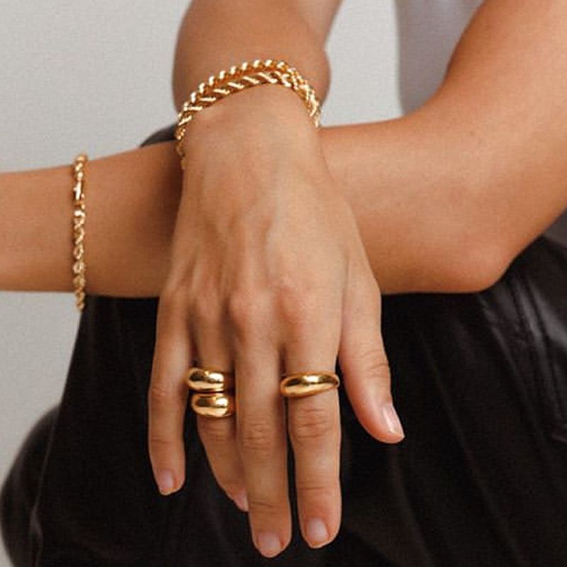 Womens Geometric Ring Adjustable Retro Design Electroplated Finish Individually Packed Everyday Sparkle Finish