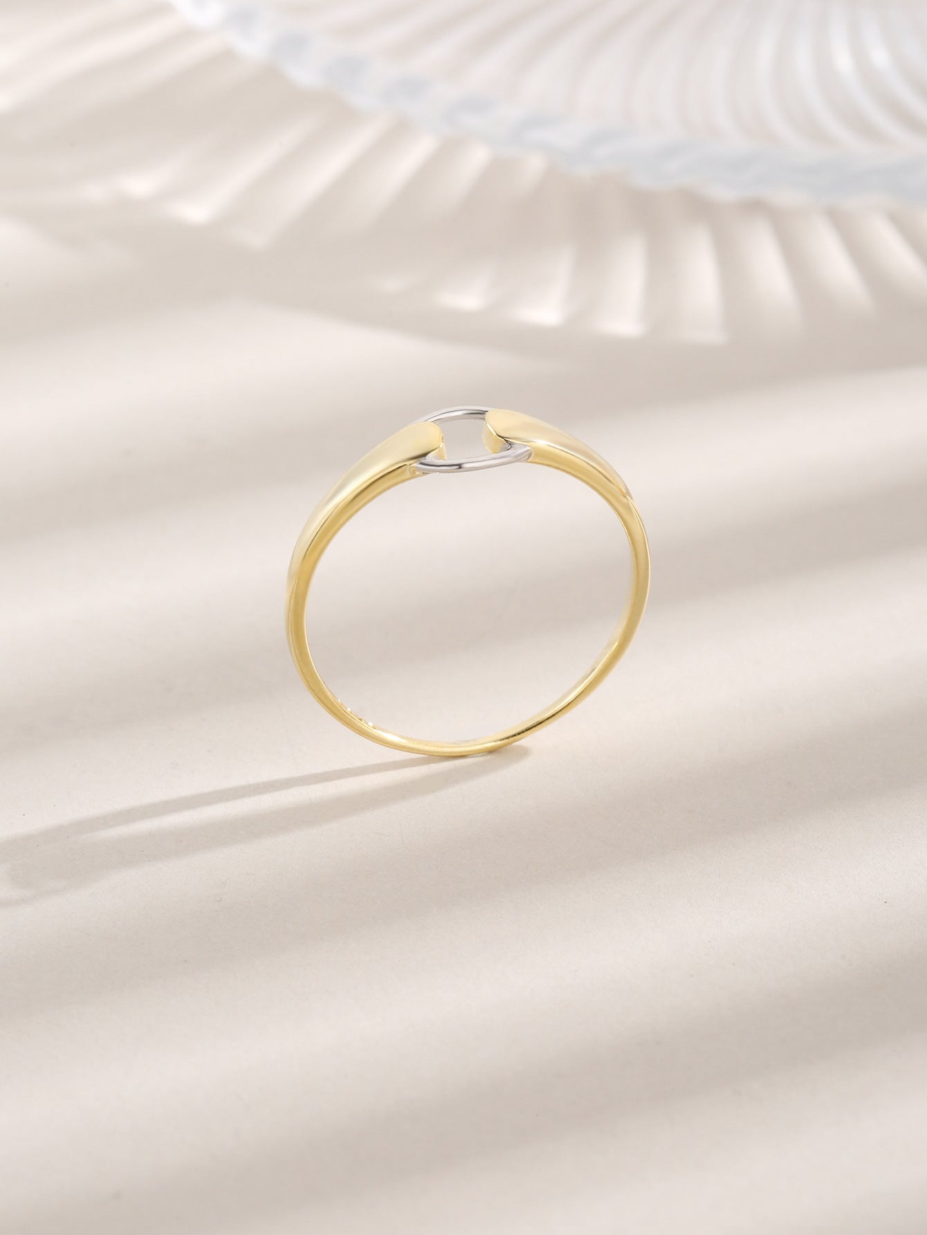 Unisex 925 Sterling Silver Ring Simple Geometric Band Electroplated Round Shape Fashion Statement Ring Interest