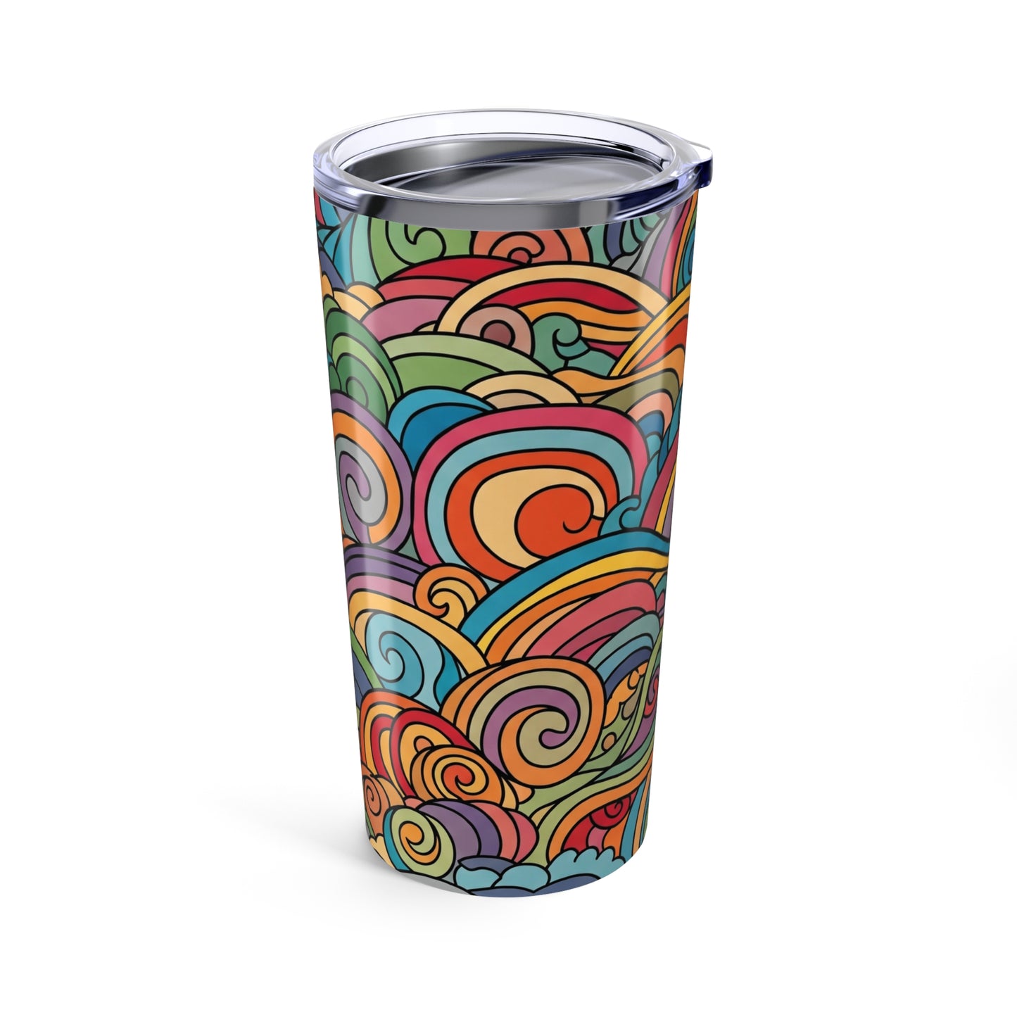 20oz Stainless Steel Tumbler With Double Wall Vacuum Insulation Spill Resistant Lid Dishwasher Safe Durable Print