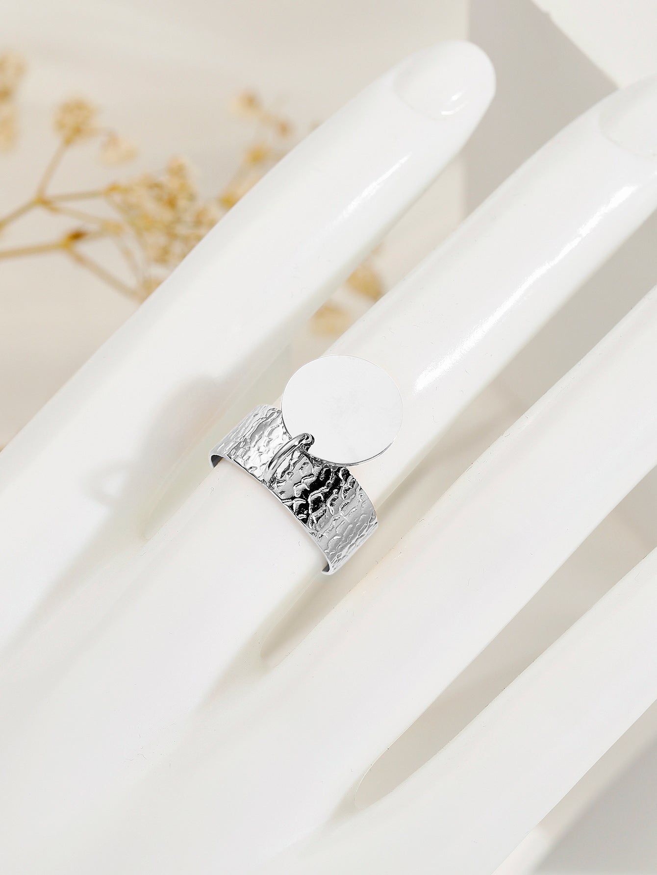 Womens Mens 18K Golden Plated Stainless Steel Adjustable Open Ring High Polish Finish Everyday Fashion Jewelry