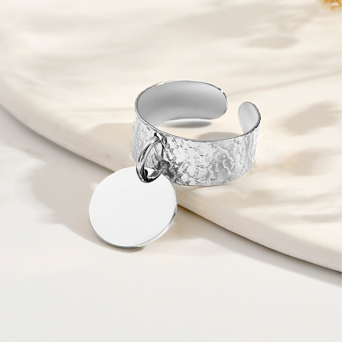 Womens Mens 18K Golden Plated Stainless Steel Adjustable Open Ring High Polish Finish Everyday Fashion Jewelry