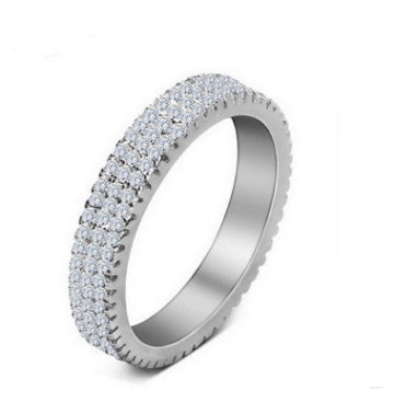 Womens Drop Shape Ring Electroplated Copper Sterling Silver Gemstone Setting Fashion Jewelry High Quality Durable