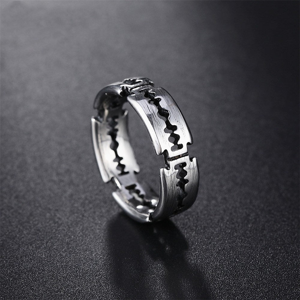 Mens Titanium Steel Ring Band European American Design Frosted Glossy Finish For Him Durable Everyday Apparels