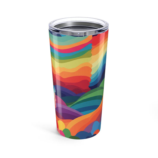 20oz Stainless Steel Printed Travel Mug With Double Wall Vacuum Insulation Leak Proof Durable Hot Cold Coffee Cup