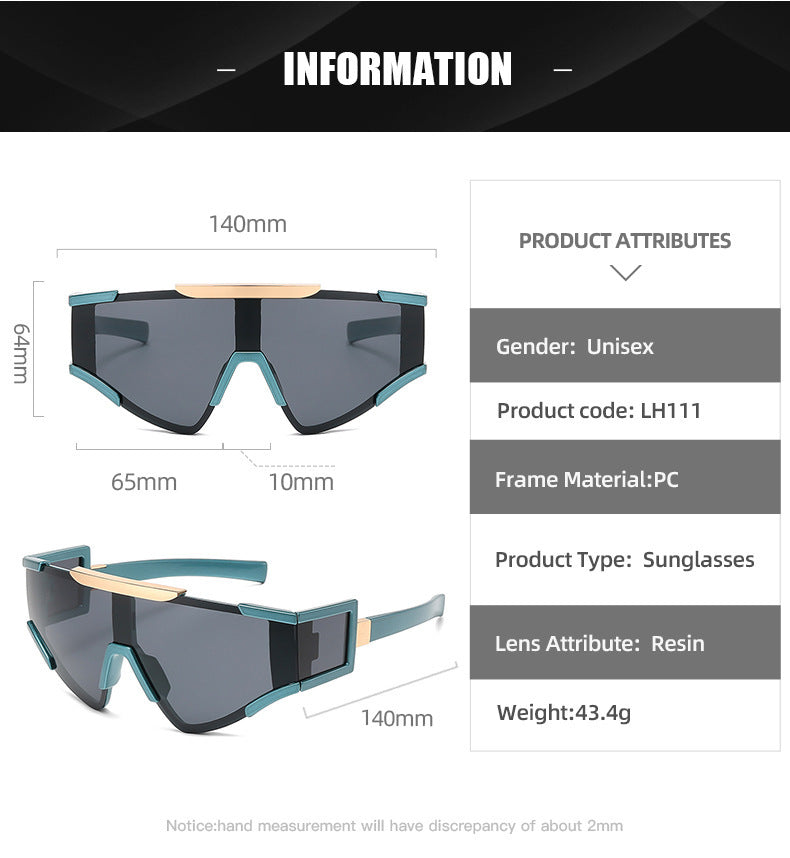 Mens Cycling Sunglasses Outdoor Sports Full Frame UV Protection Special Shaped Mirror Glasses PC Frame Comfort