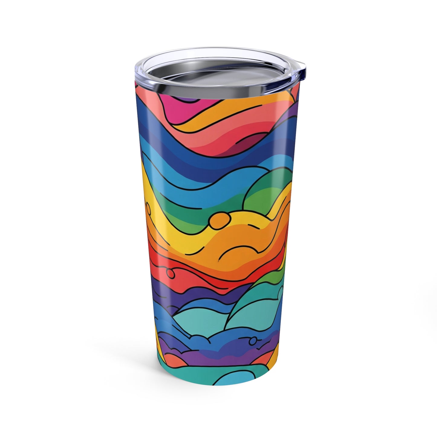 20oz Stainless Steel Tumbler With Design Double Wall Insulation Spill Resistant Travel Mug For Hot And Cold Drinks