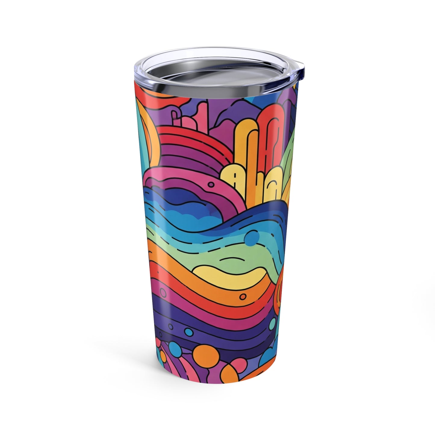 20oz Stainless Steel Tumbler With Double Wall Vacuum Insulation Leak Proof Drink Container BPA Free Dishwasher Safe
