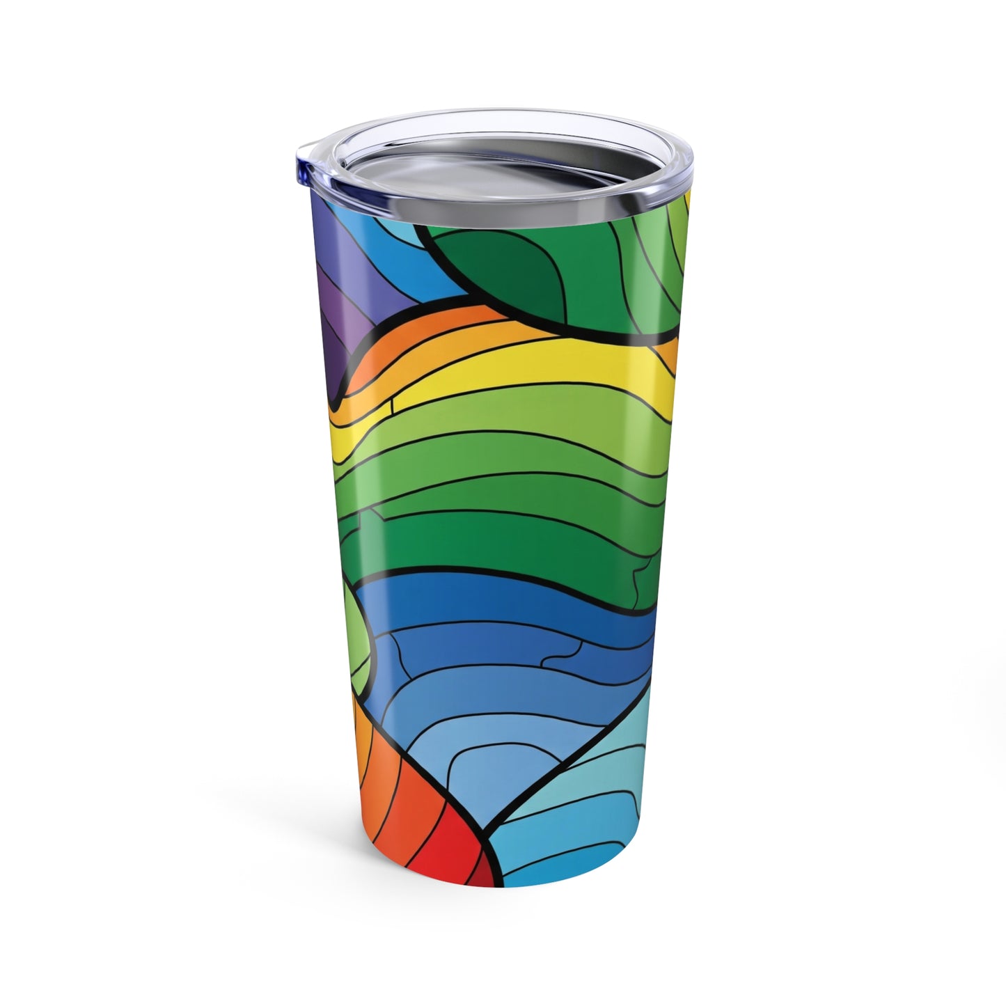 20oz Stainless Steel Printed Travel Mug Double Wall Vacuum Insulated Spill Resistant Thermal Coffee Cup Durable