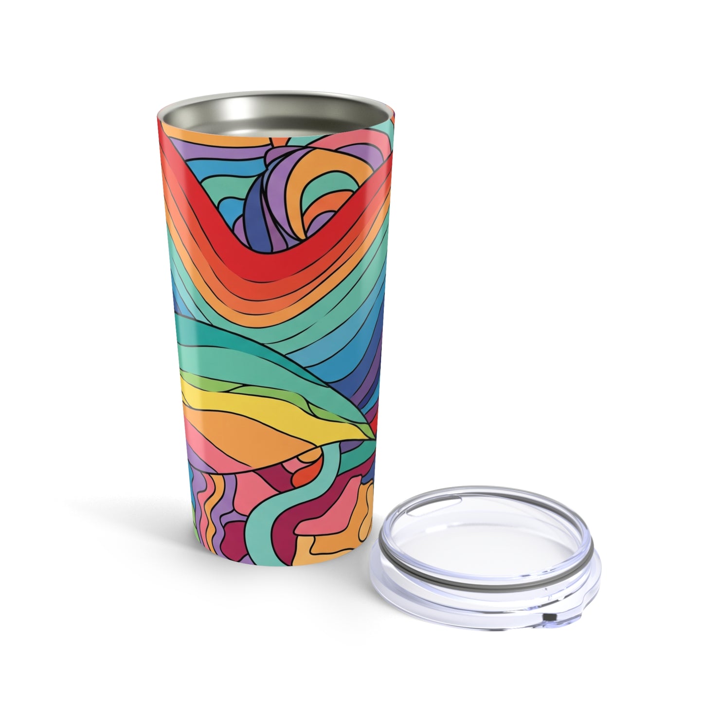 20oz Stainless Steel Tumbler With Double Wall Vacuum Insulation Spill Resistant Dishwasher Safe Keeps Beverages