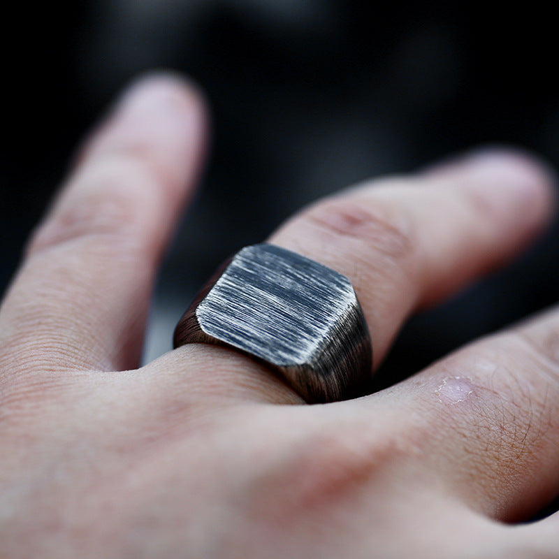 Brushed Stainless Steel Ring For Unisex Everyday Wear