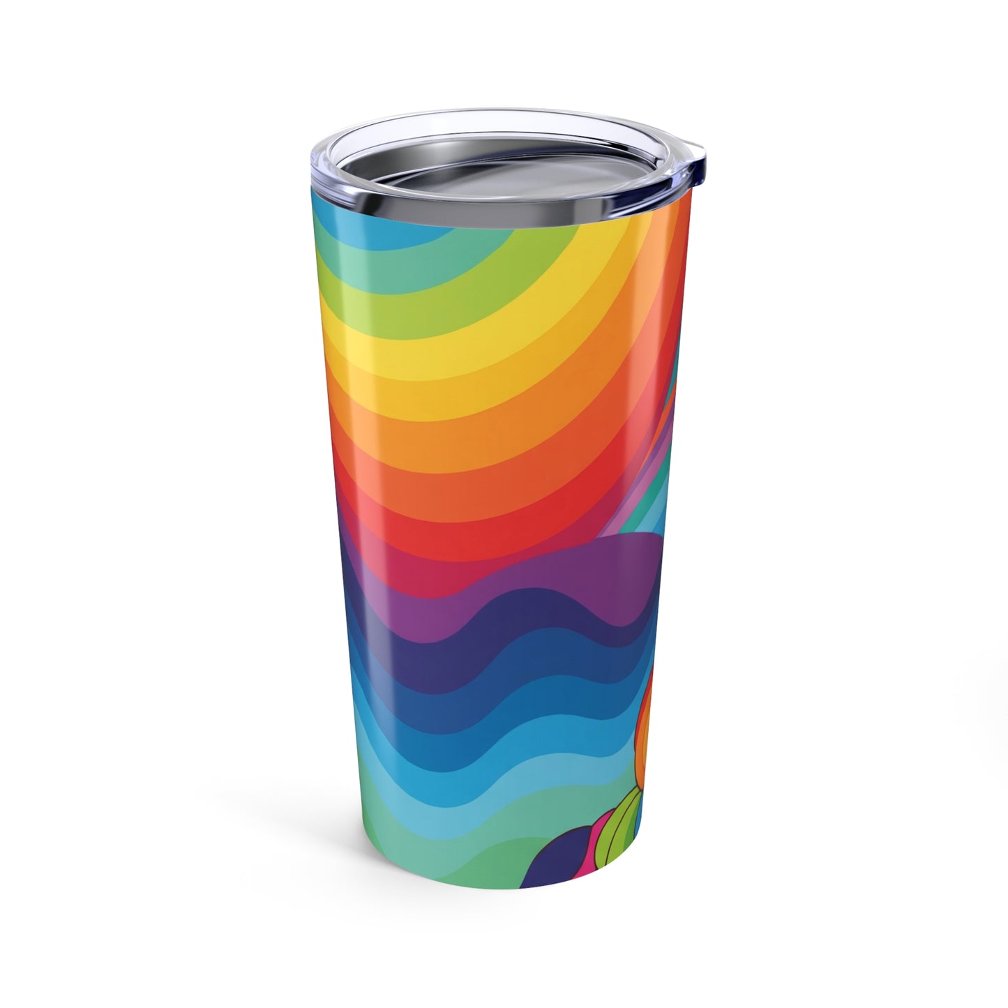 20 Oz Stainless Steel Tumbler With Printed Design Double Wall Vacuum Insulation Spill Resistant Travel Mug Hot Or