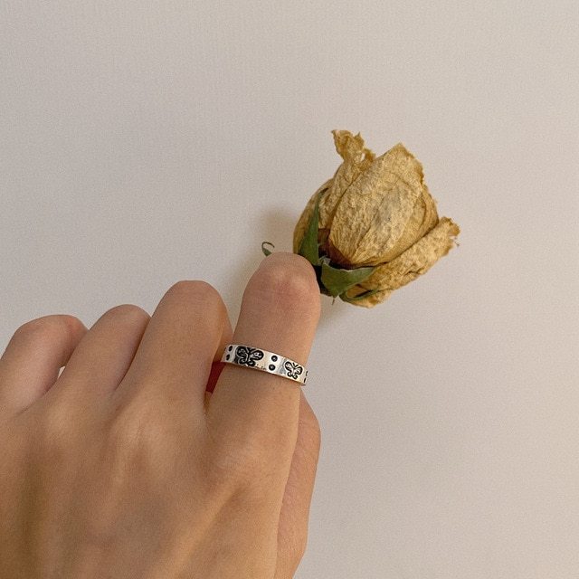 Adjustable Butterfly Ring Stainless Steel Unisex Ring With Opening Feature Individually Packed Couple Ring Set