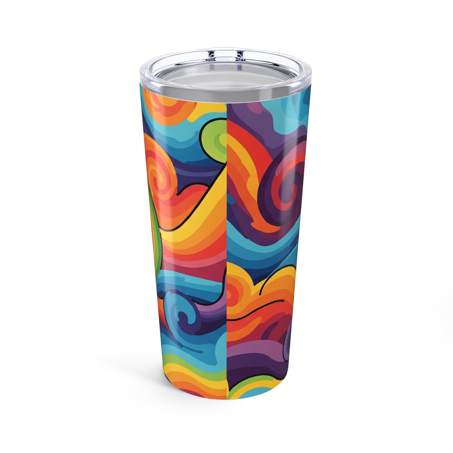 20oz Stainless Steel Tumbler With Artistic Printed Pattern Double Wall Vacuum Insulation And Leak Proof For Daily