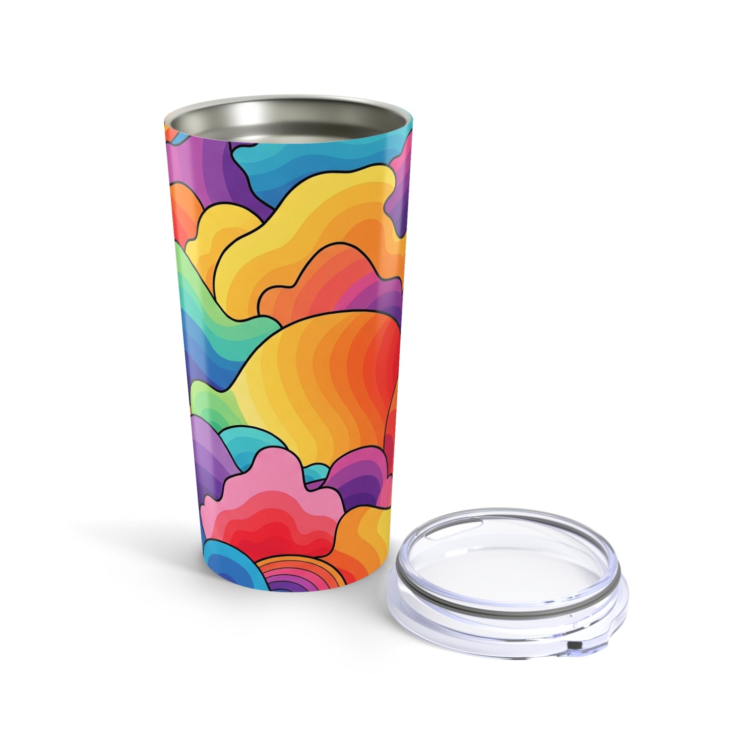 20oz Stainless Steel Tumbler With Double Wall Insulation Keeps Drinks Hot Or Cold Dishwasher Safe Printed Design