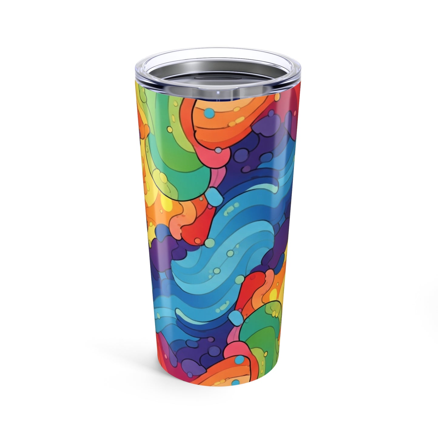20 Oz Stainless Steel Tumbler With Double Wall Insulation And Unique Printed Design Spill Proof Coffee Mug For