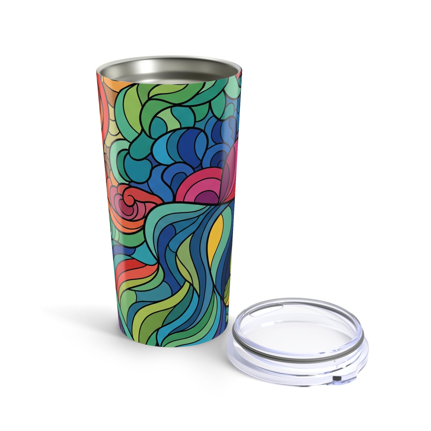 20 Oz Stainless Steel Tumbler With Lid Double Wall Vacuum Insulation Leak Proof BPA Free Travel Mug