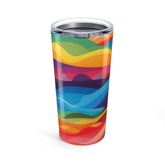 20oz Stainless Steel Travel Tumbler With Printed Design Double Wall Vacuum Insulated Leak Proof For Hot Beverages