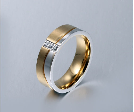 Titanium Steel Couple Ring For Lovers Durable Stainless Wedding Band Set For Couples Ultra Smooth Edges Design