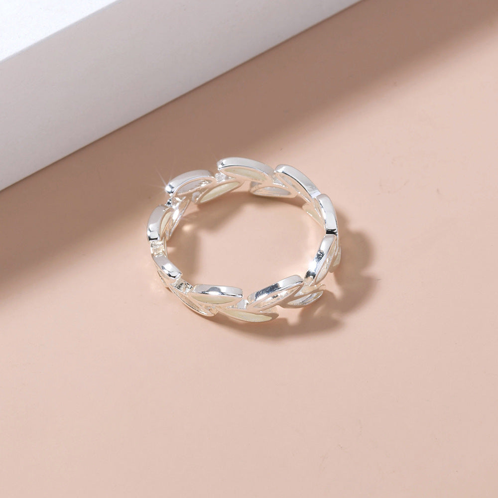 Starry Copper Ring With Drip Oil Finish European Design Fashion Jewelry Ring For Women Size 7 Elegant Star Accent