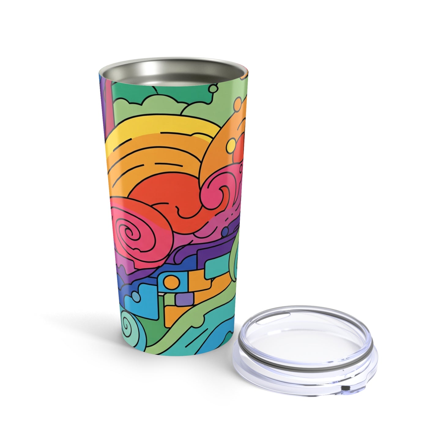 20oz Stainless Steel Tumbler With Double Wall Vacuum Insulation Leak Proof Printed Travel Cup For Hot And Cold