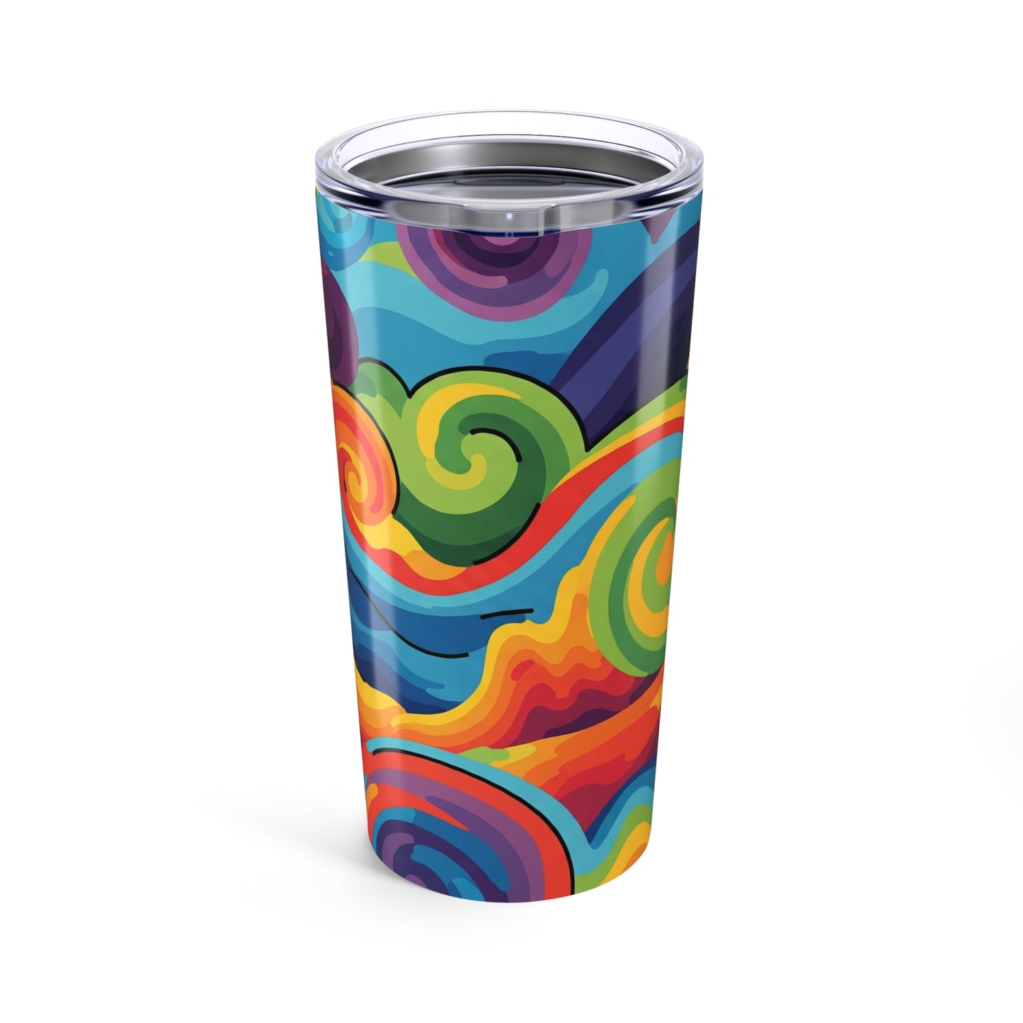 20oz Stainless Steel Tumbler With Artistic Printed Pattern Double Wall Vacuum Insulation And Leak Proof For Daily