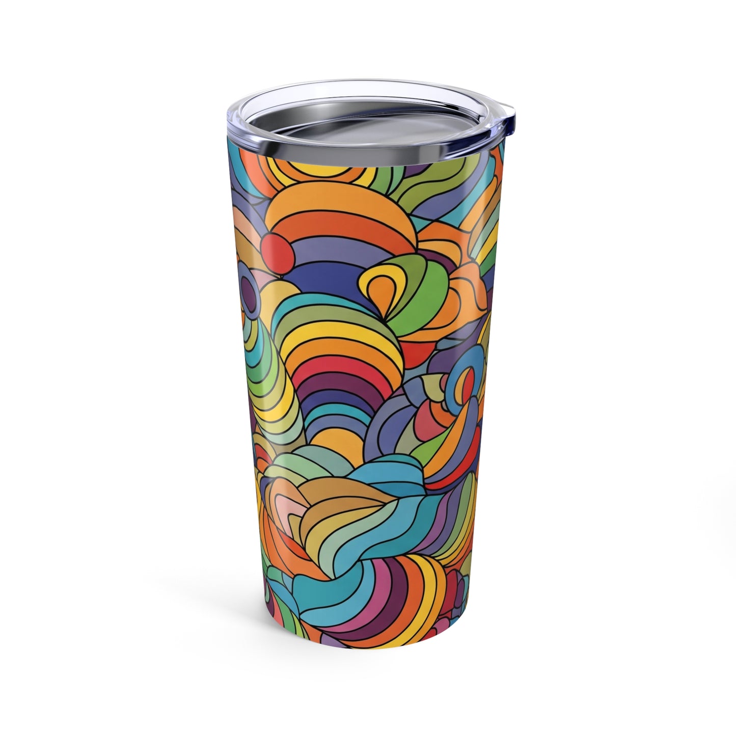 20oz Stainless Steel Printed Tumbler With Double Wall Vacuum Insulation And Spill Resistant Lid For Hot Or Cold