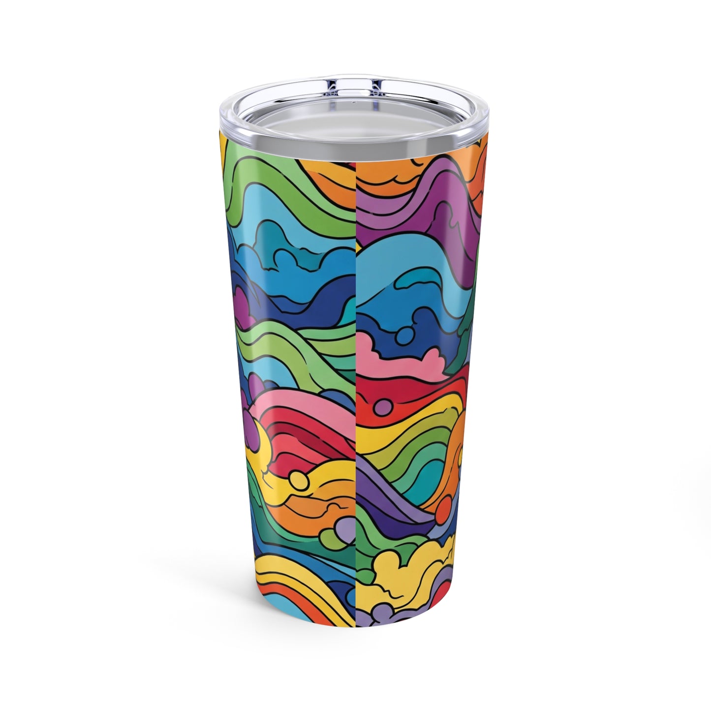 20 Oz Stainless Steel Travel Mug With Double Wall Vacuum Insulation Spill Resistant Design And Printed Artwork