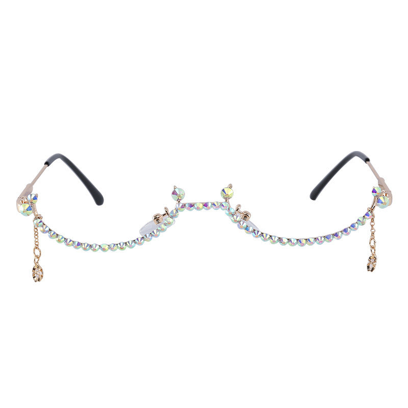 Half Rim Glasses Lightweight Eyewear Model 9021B Half Frame Spectacles For Everyday Use Stylish Look Ultra Durable