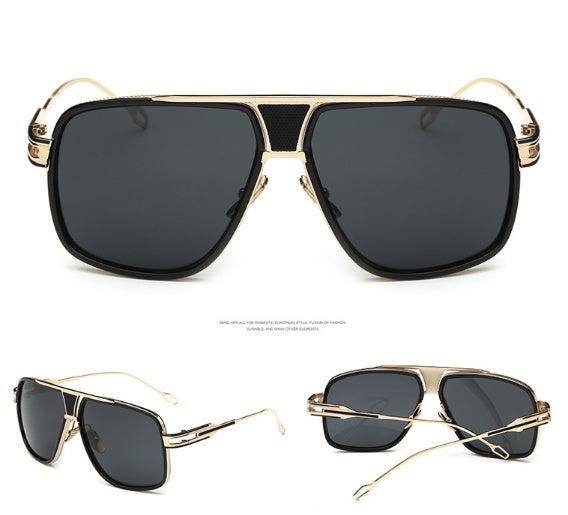 Womens Vintage Sunglasses UV400 Protection Metal Frame PC Lens Retro Style Large Fit Glasses For Women Driving