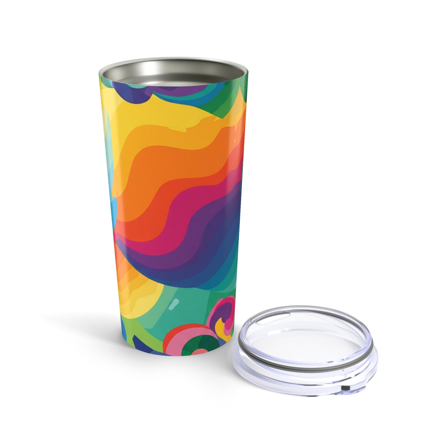 20oz Stainless Steel Tumbler With Vacuum Insulation Spill Resistant For Hot Or Cold Beverages Travel Mug Printed