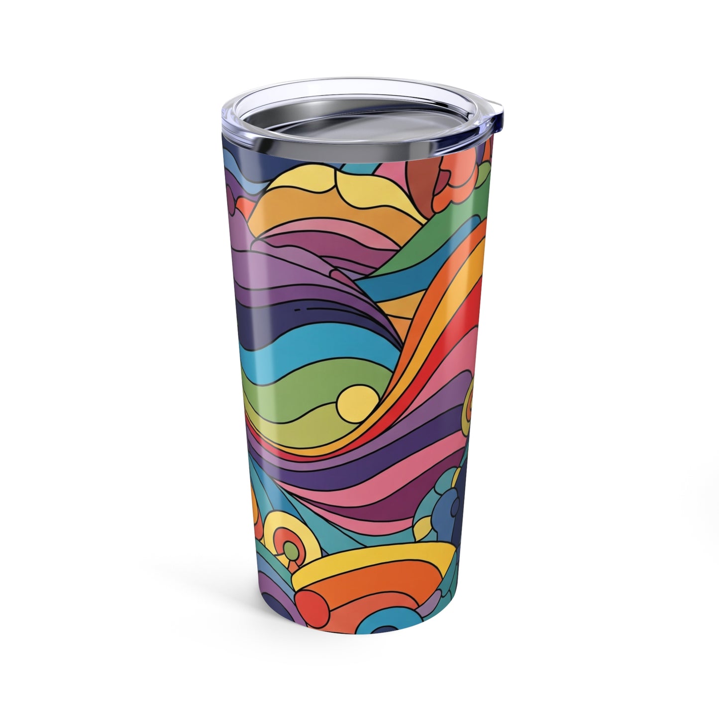 20 Oz Stainless Steel Travel Mug With Printed Design Double Wall Vacuum Insulation Leak Proof And Dishwasher Safe