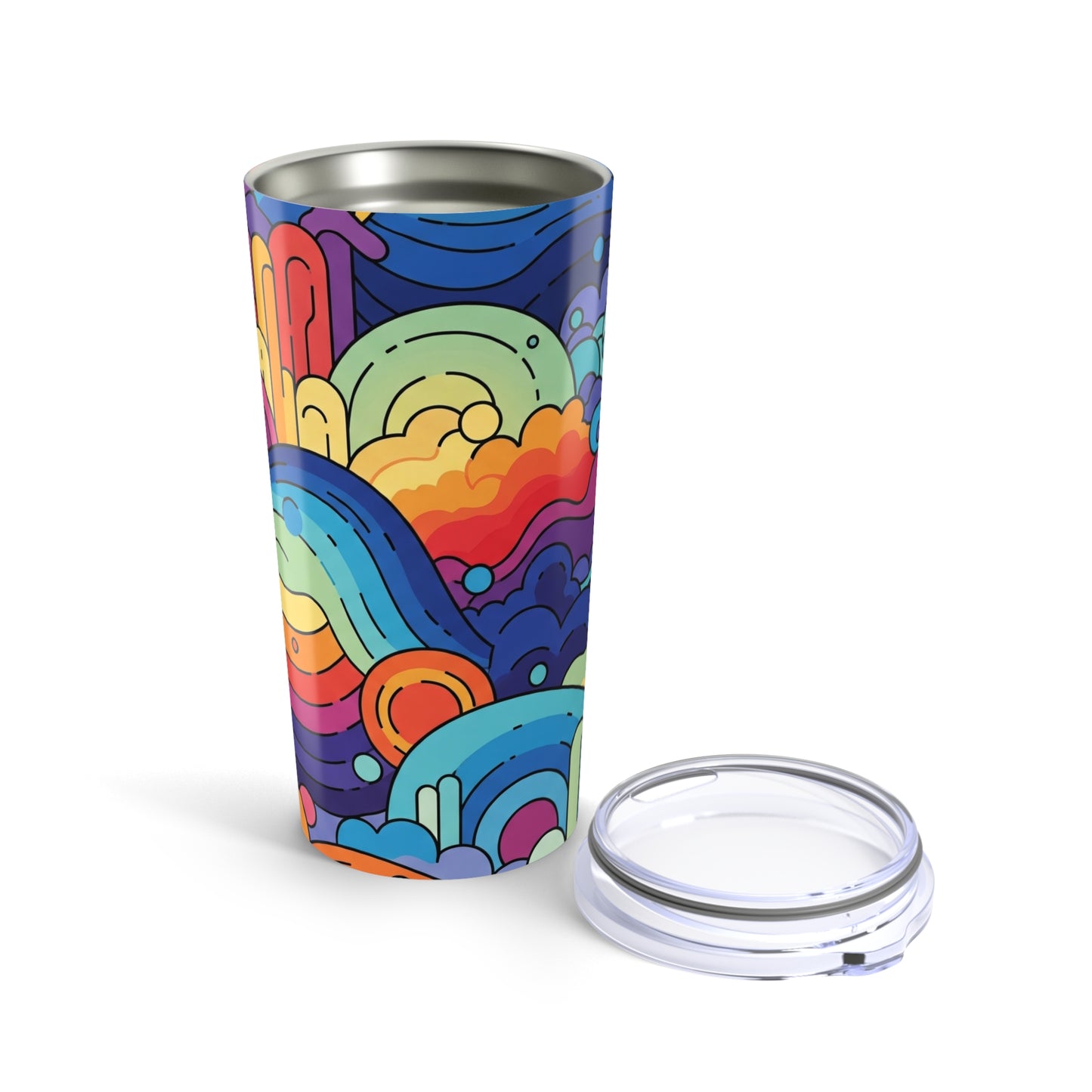 20oz Stainless Steel Tumbler With Double Wall Vacuum Insulation Leak Proof Drink Container BPA Free Dishwasher Safe