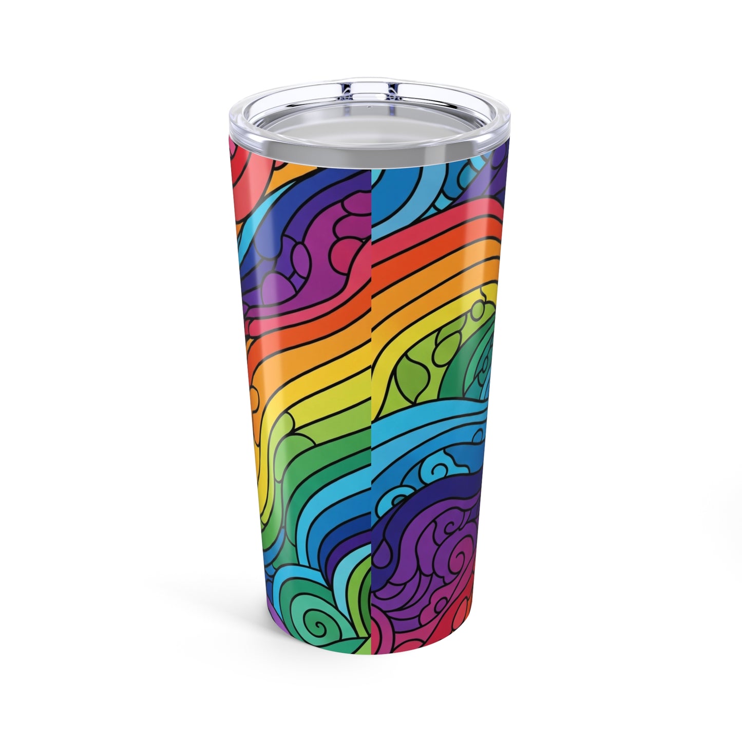 20oz Steel Printed Travel Mug With Double Wall Vacuum Insulation Leak Proof Design For Hot And Cold Beverages