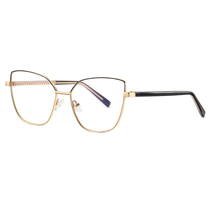 Womens Anti Blue Light Blocking Computer Glasses Metal Frame Full Frame Zero Degree Eye Protection For All Day