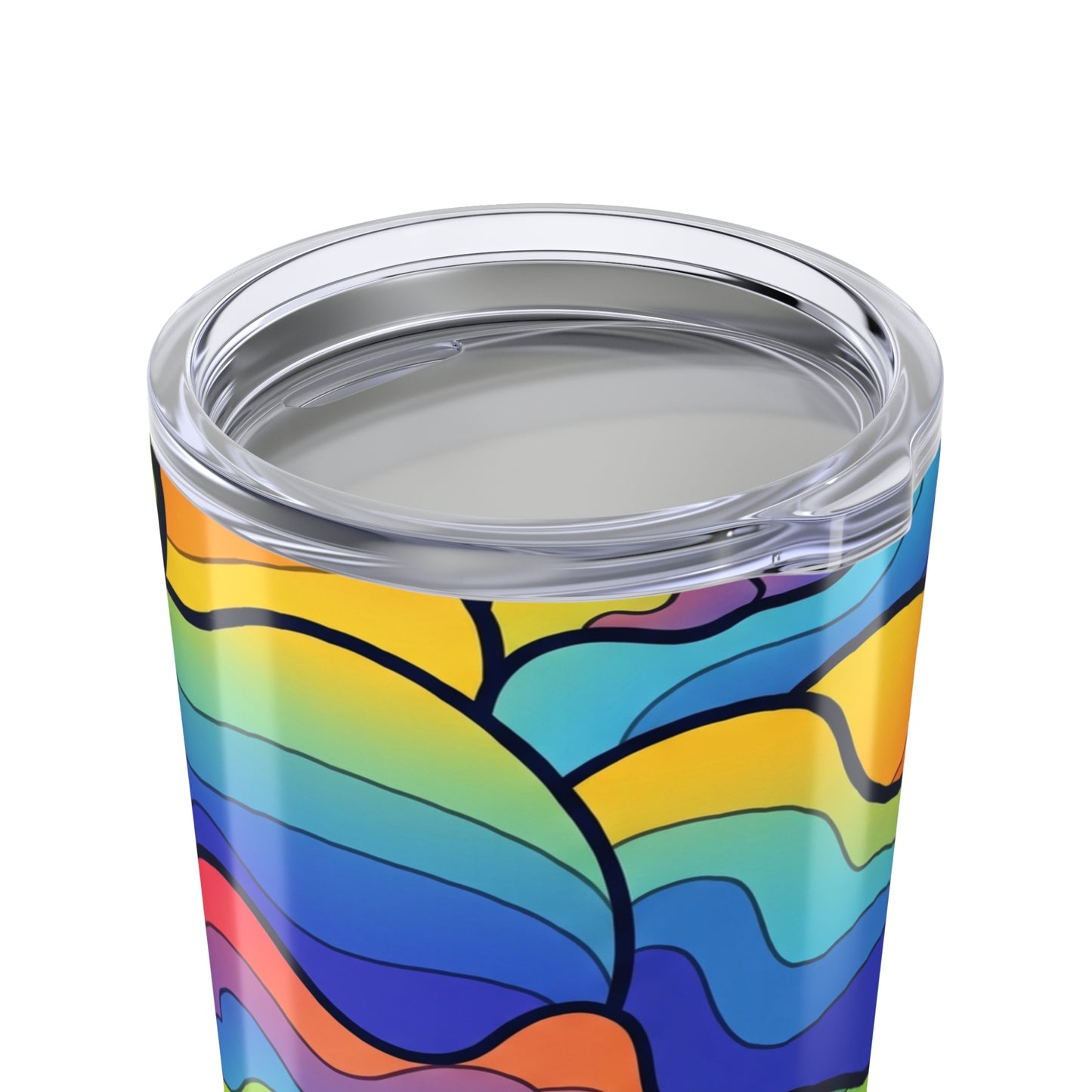 20 Oz Double Wall Vacuum Insulated Stainless Steel Coffee Tumbler With Thermal Control And Artistic Print Design