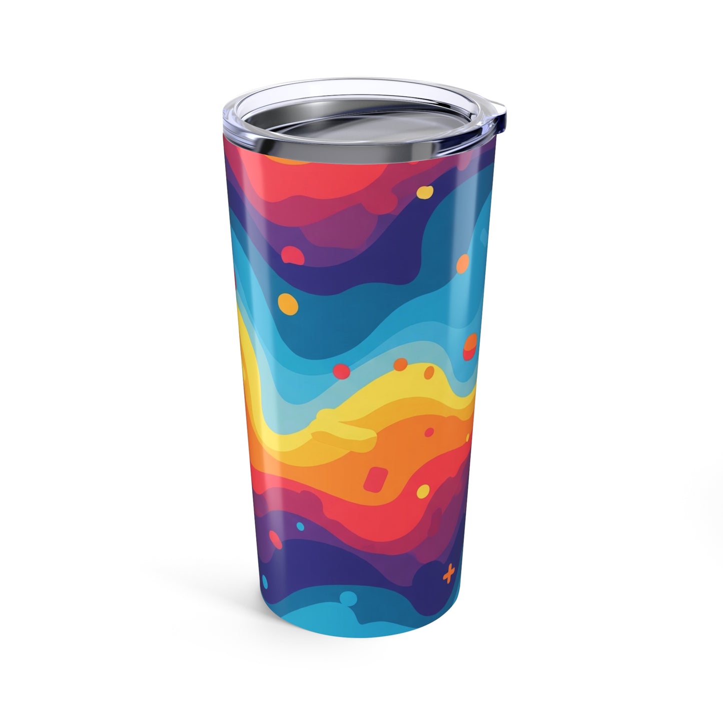 20oz Stainless Steel Printed Tumbler Double Wall Vacuum Insulation Spill Resistant Keeps Drinks Hot Or Cold All Day