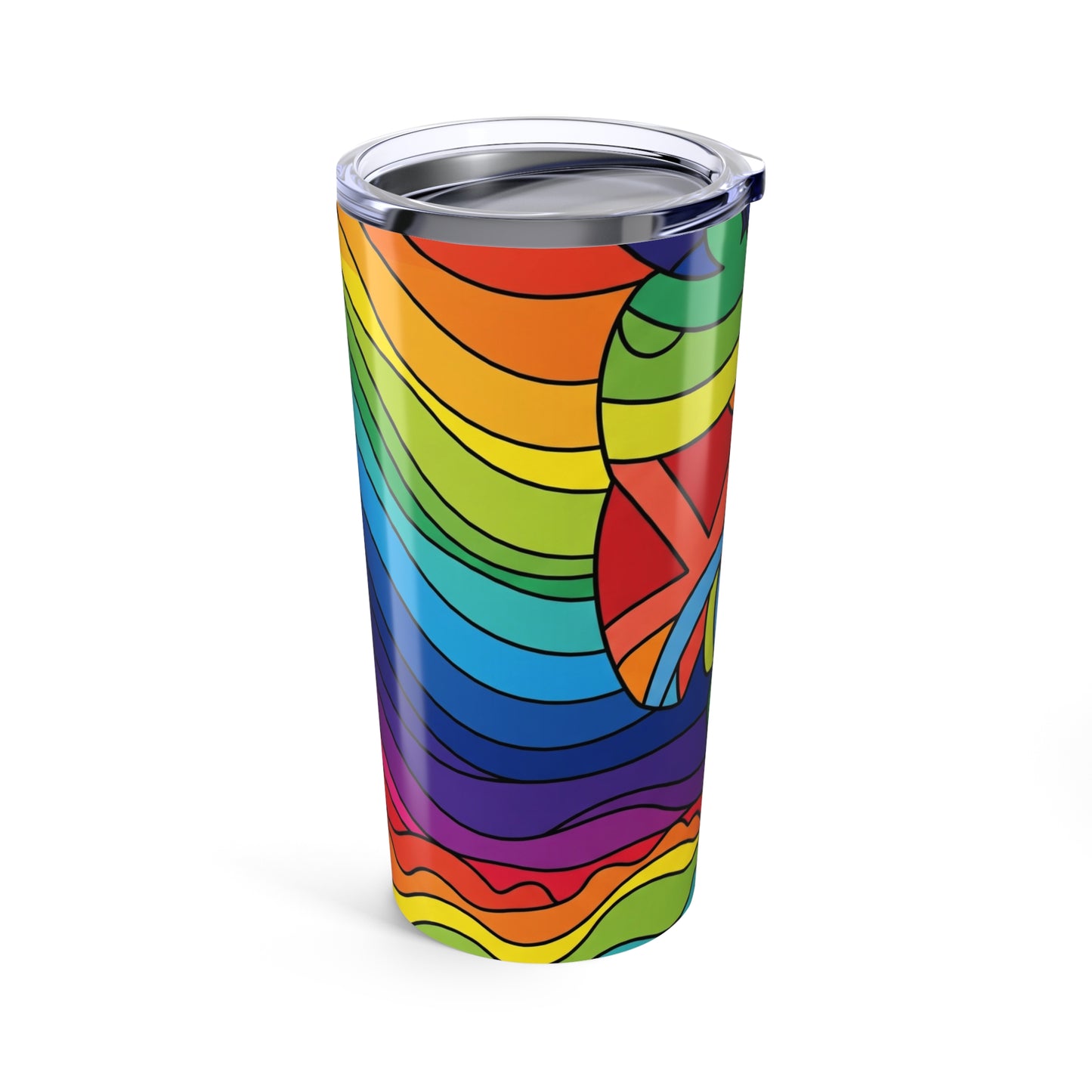 20oz Stainless Steel Tumbler Double Wall Vacuum Insulation Spill Resistant Travel Mug Printed Design Dishwasher