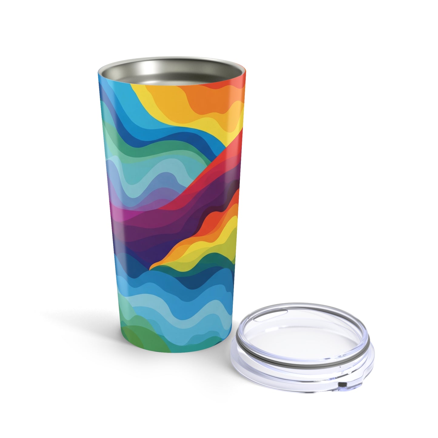 20oz Stainless Steel Tumbler With Printed Design Double Wall Vacuum Insulated Leak Proof Durable For Hot And Cold