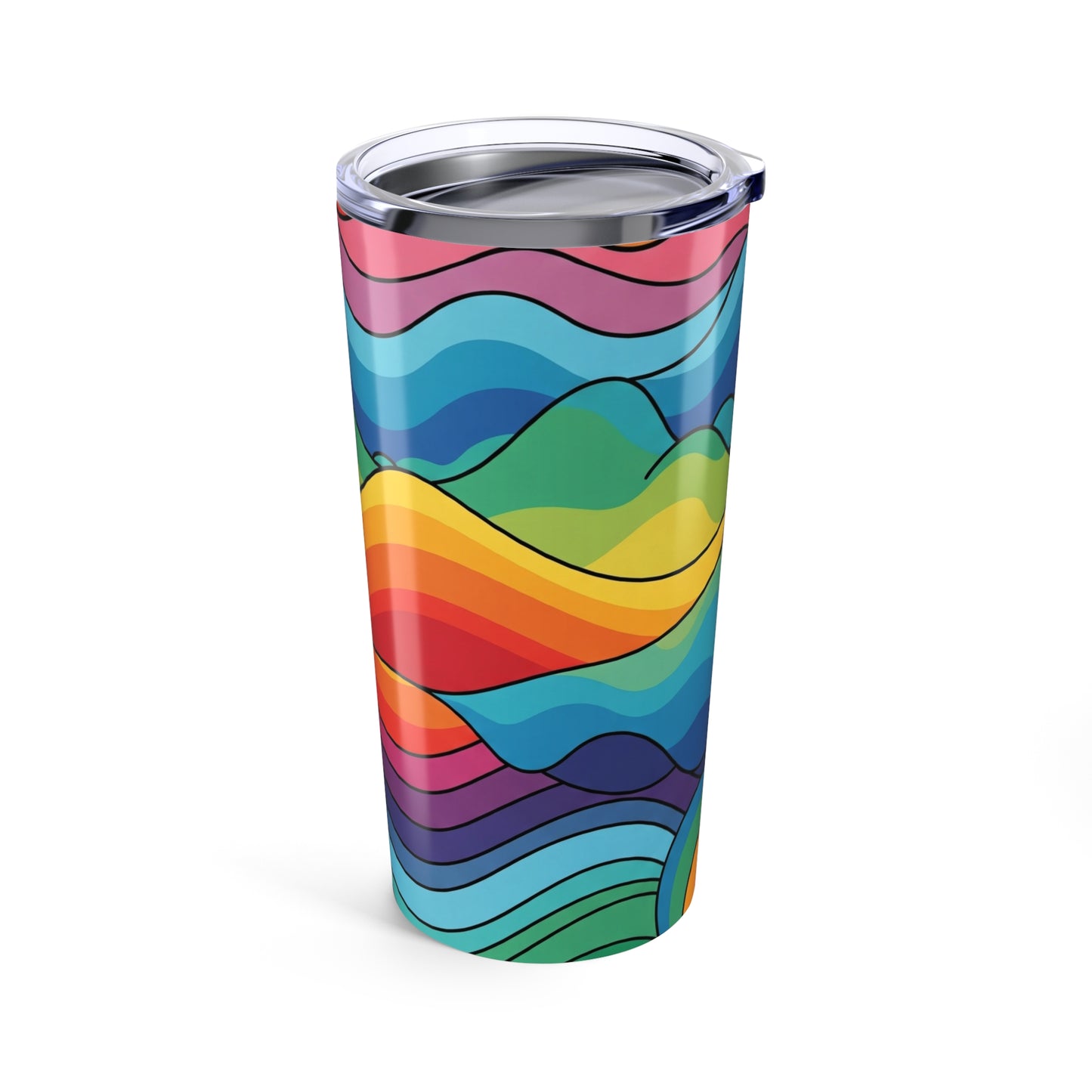 20Oz Stainless Steel Travel Mug With Printed Design Double Wall Vacuum Insulation Spill Resistant Durable Tumbler