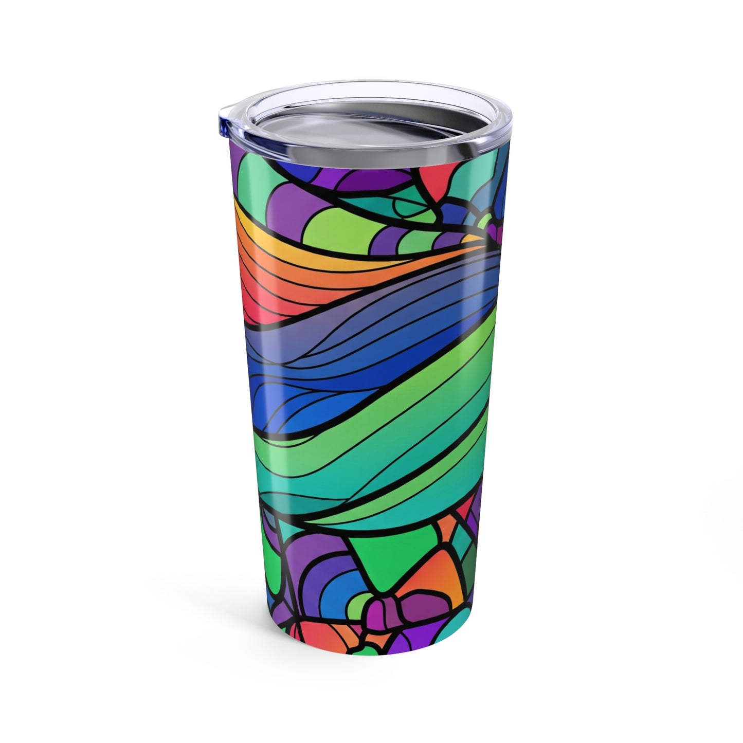 20oz Stainless Steel Tumbler With Double Wall Vacuum Insulation Leak Proof Durable Travel Mug Stylish Printed