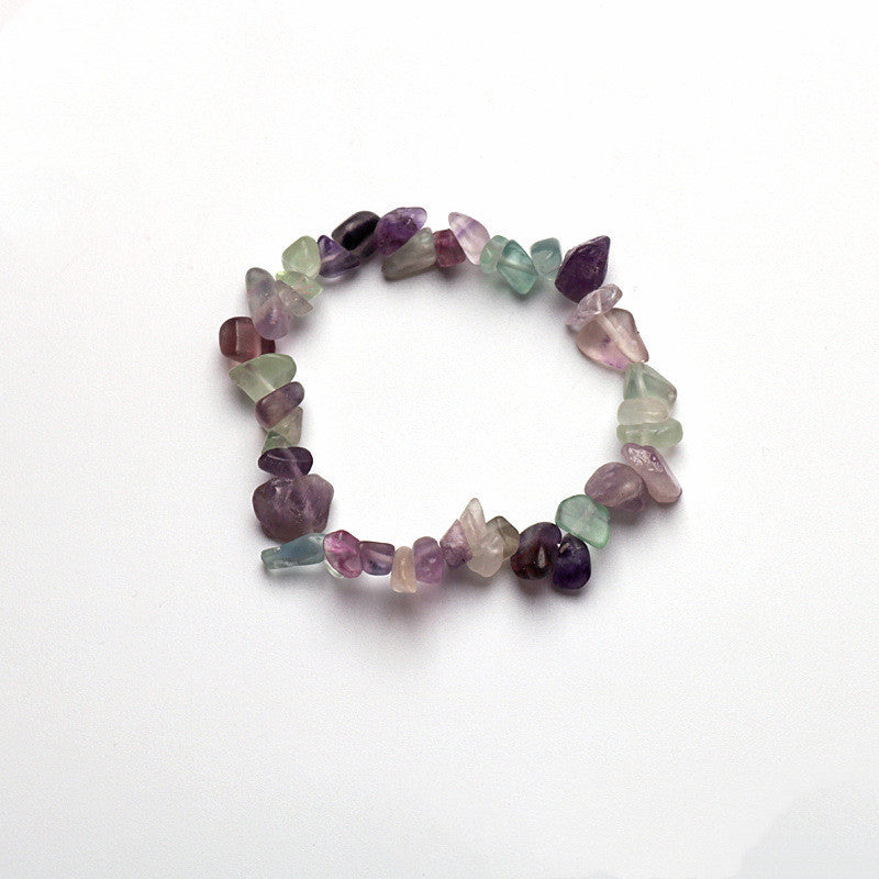Natural Stone Bracelet Crushed Stone Bracelet Polished Chakra Bracelet Healing Grounded Energy Bracelet Energy