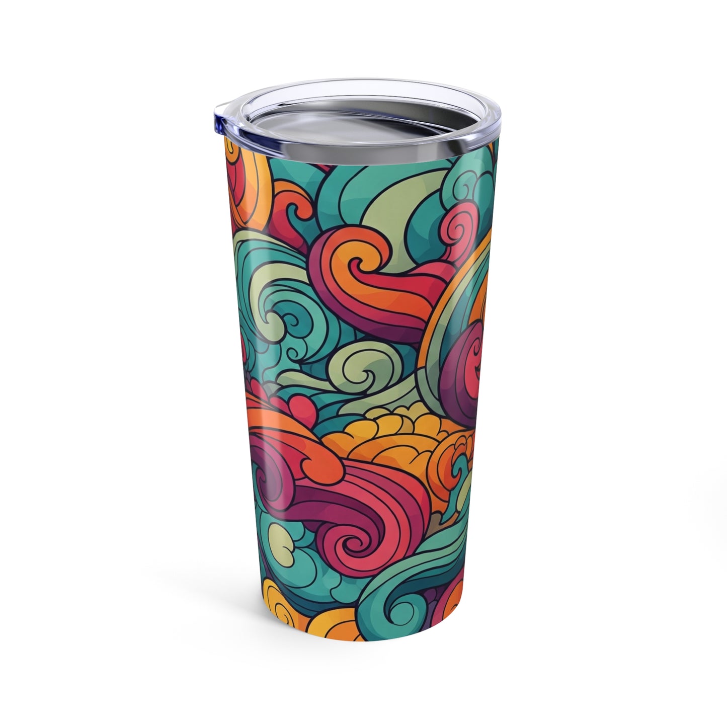 20oz Stainless Steel Travel Mug With Printed Design Double Wall Vacuum Insulated Spill Resistant Hot Cold Coffee